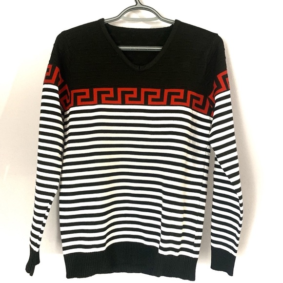 Striped Sweater Men's Size Medium - Picture 1 of 5
